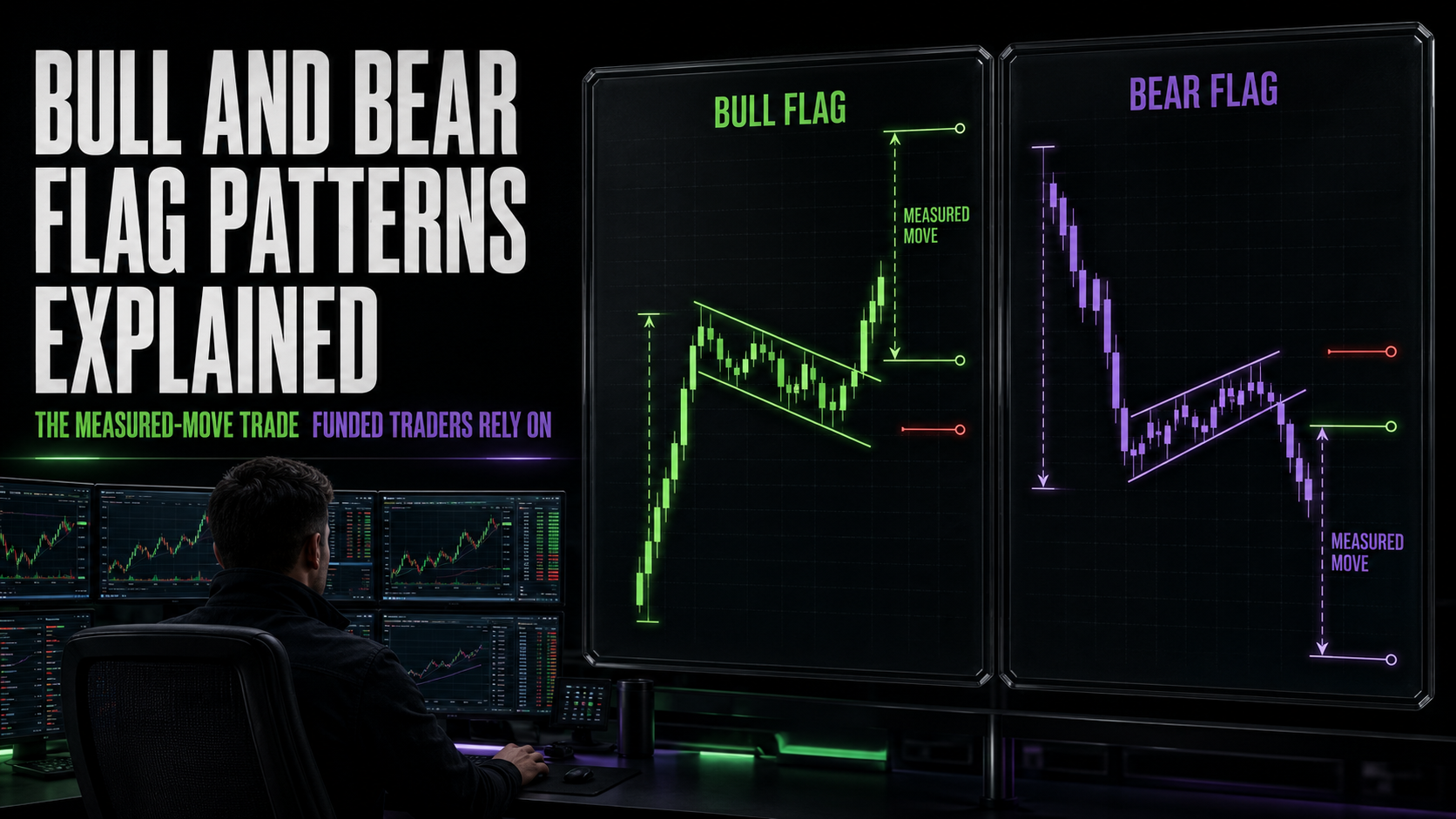 Bull and Bear Flag Patterns Explained: The Measured-Move Trade Funded Traders Rely On